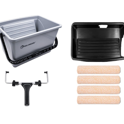 70006-7PC 12-inch paint roller set with bucket and microfiber roller covers