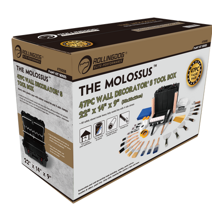 47PC Wall Decorator’s Tool Box – Complete Painting, Prep & Finishing Kit