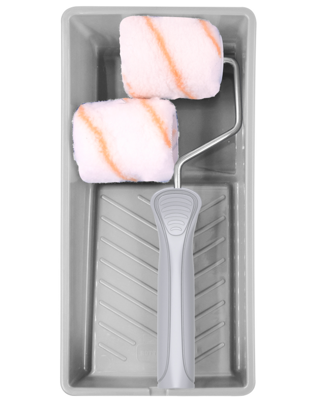 Compact 4 inch paint tool set for small painting projects