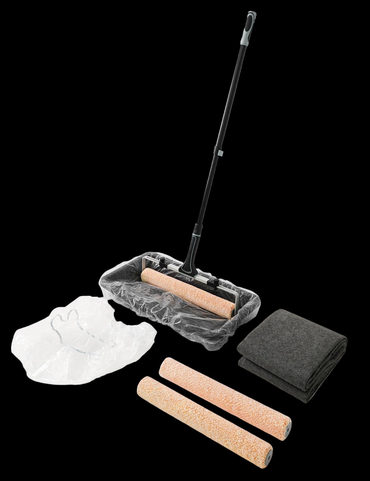 70287-Molossus 18-inch paint roller kit with tray and drop cloth