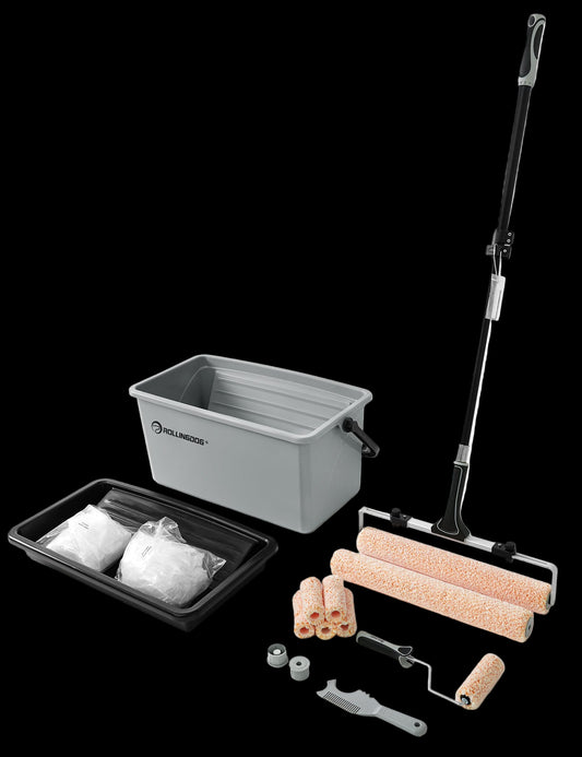 70289-26 piece wall sanding and painting set with rollers, brush, sanders, and extension pole