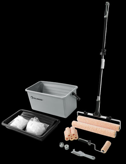 70294-Premium 20-piece 18 inch paint roller set with bucket and extension pole