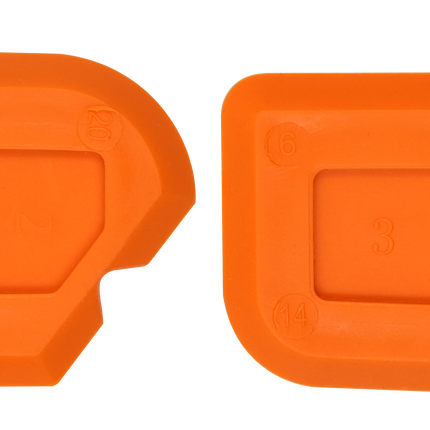 RollingDog reusable sealant spreaders with orange tools