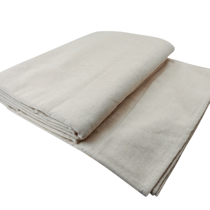 Reusable cotton canvas drop cloth covering furniture during DIY project