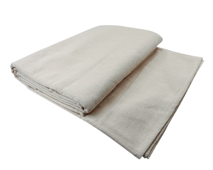 Reusable cotton canvas drop cloth covering furniture during DIY project