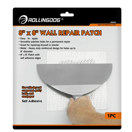 Wall Repair Patch | Self-Adhesive Metal Reinforced | 4", 6" & 8" Sizes