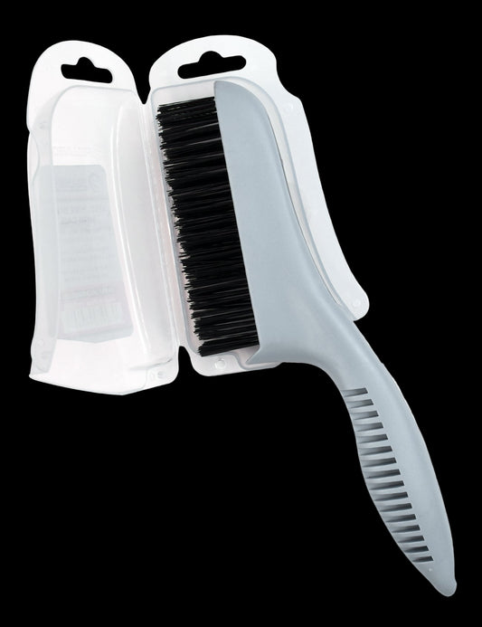 81284G-Steel wire brush with ergonomic plastic handle and snap-on protective case