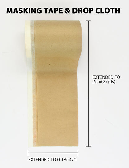 Rollos de láminas protectoras de papel con cinta adhesiva ENVIRO-GUARD™ de 4 piezas con dispensador
