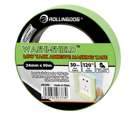 Washi paper painter’s tape roll designed for delicate surfaces