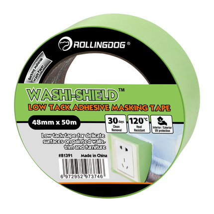 Low Tack Adhesive Masking Tape – close-up detail