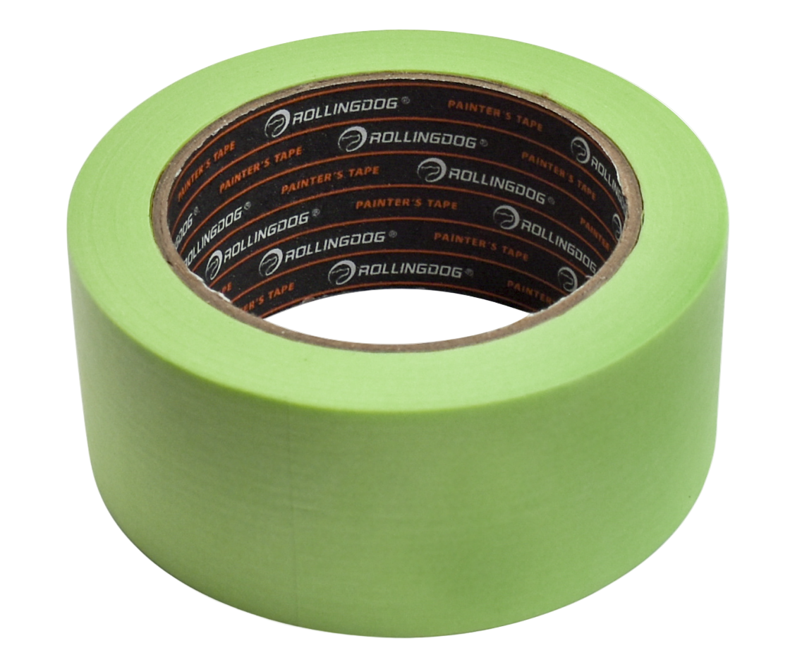 applying low tack masking tape to trim for clean paint edges