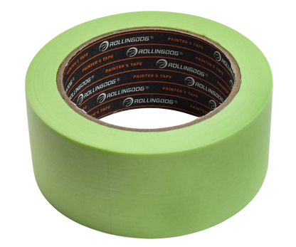 applying low tack masking tape to trim for clean paint edges