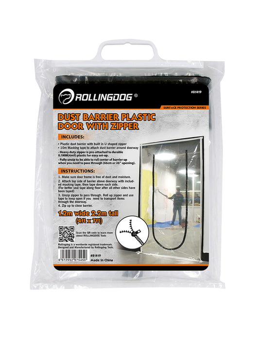 Dust Barrier Plastic Door w/ Zipper