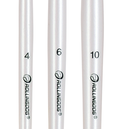 Set of three paintbrushes with varying sizes Rollingdog