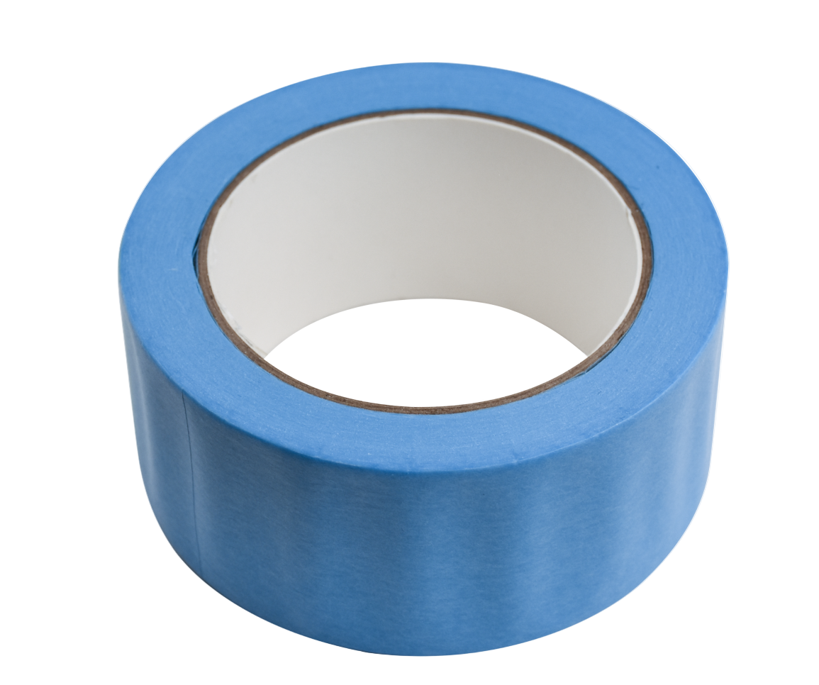 2 inch masking tape on stone surface for straight paint lines