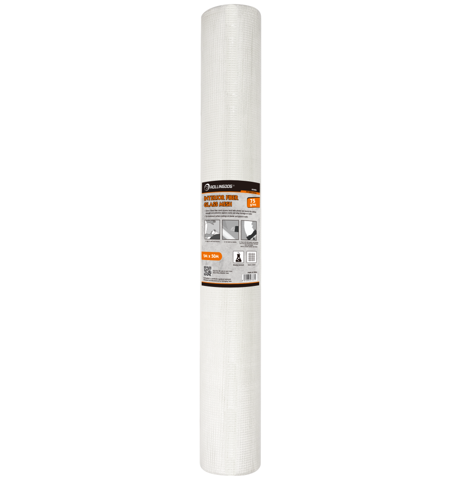Lightweight fiberglass wall reinforcement mesh roll for crack prevention