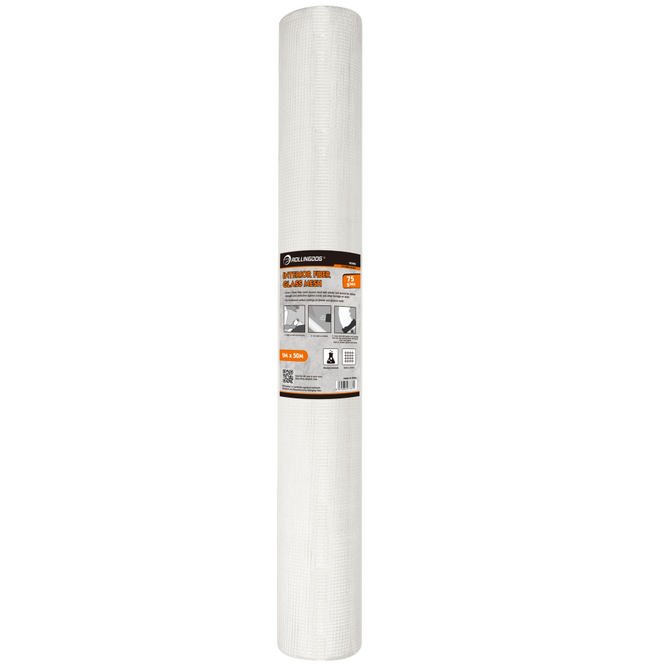 Lightweight fiberglass wall reinforcement mesh roll for crack prevention