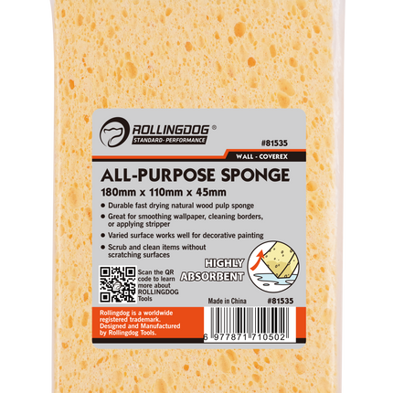 NO TAG 7" All-Purpose Wood Pulp Sponge