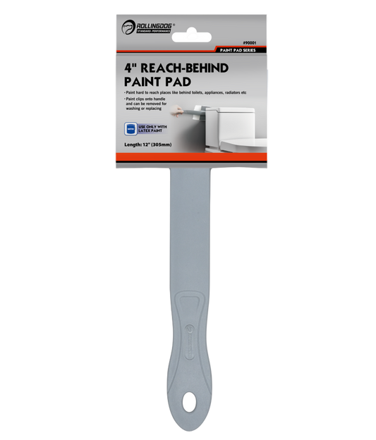 reach-behind paint pad to paint behind a toilet