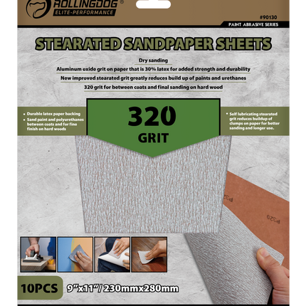 Rollingdog 320 grit sheet