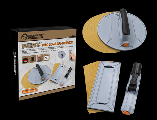 90159-SURFEX 16PC Wall Sander Set with radial and rectangular sanders