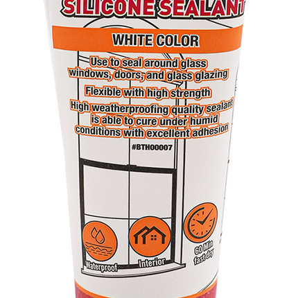 Door & Window Silicone Sealant – Weatherproof Waterproof Seal (White or Black)