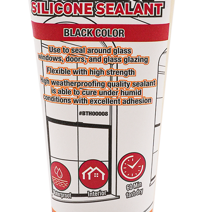 Door & Window Silicone Sealant – Weatherproof Waterproof Seal (White or Black)
