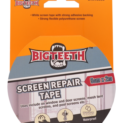 2" Screen Repair Tape – Waterproof Mesh Patch Tape (Gray or White)