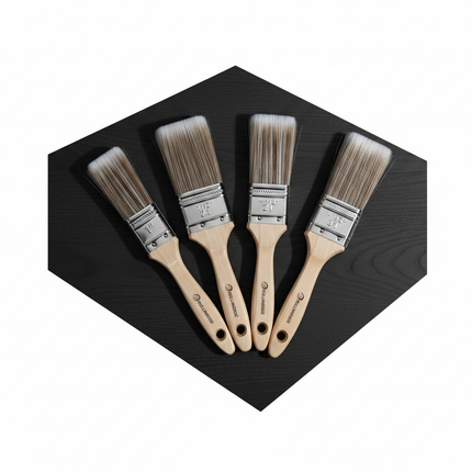 ROLLINGDOG W1000 Series flat paint brushes 1 to 3 inch SRT synthetic filament maple wood handle
