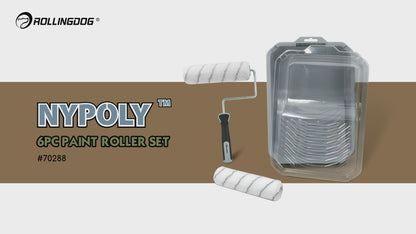 paint roller set, 9 inch roller frame, NYPOLY roller covers, paint tray set, painting tools kit, paint roller with tray, professional paint roller set

