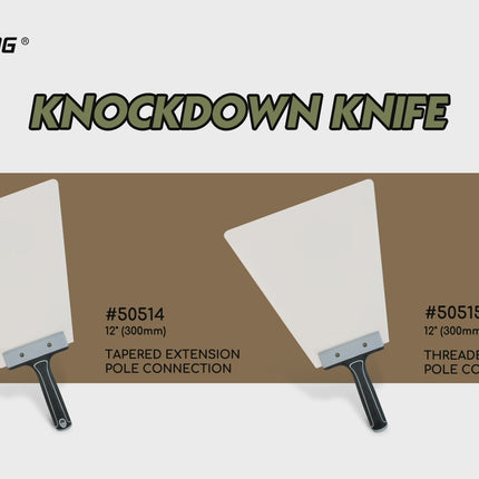 12 inch flexible plastic blade extending 18 inches from handle