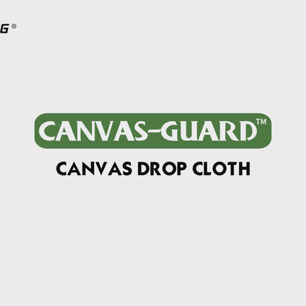 Heavy duty cotton canvas texture of 9x12 drop cloth for absorbent protection